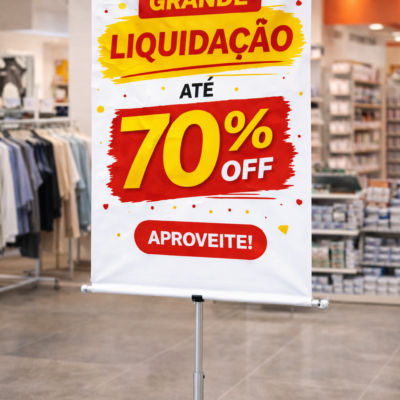 Banner em Lona 100x120cm.